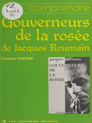 cover image of Gouverneurs de la rosée de Jacques Roumain